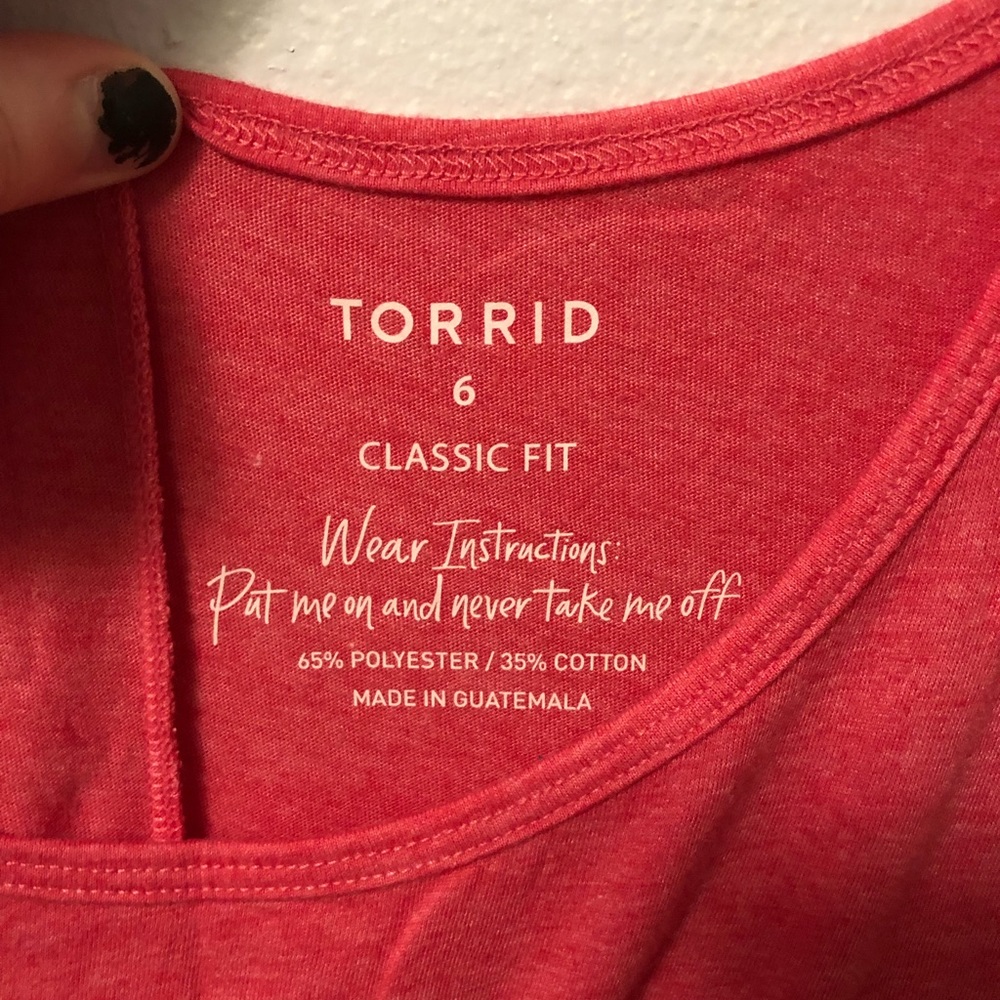Torrid 6 6X Pink Classic Fit Everyday Tank Signature Jersey